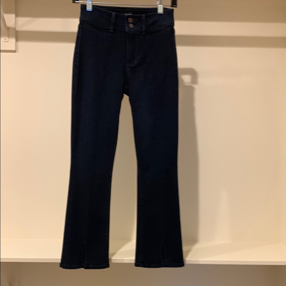 Paige Claudine Women's Dark Denium Ankle Flared Jeans